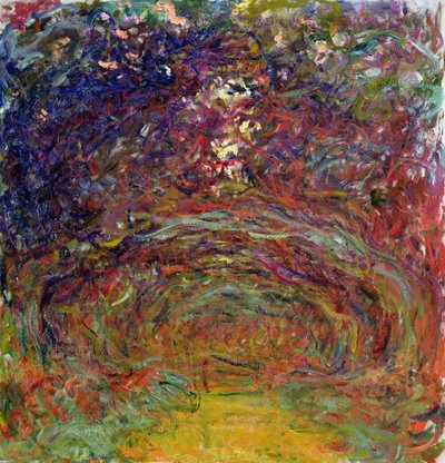 The Rose Path at Giverny by Claude Monet